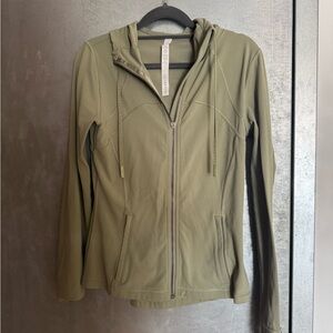 lululemon athletica Green Fitted Zippered Long Sleeve Hoodie